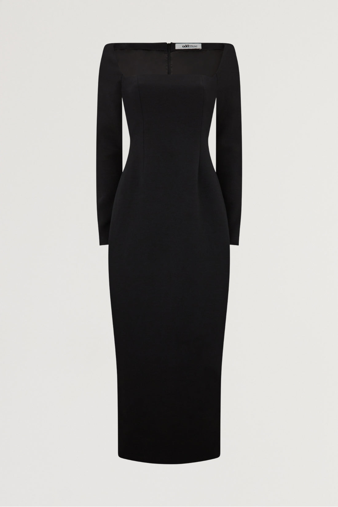 Framed Neckline Maxi Dress