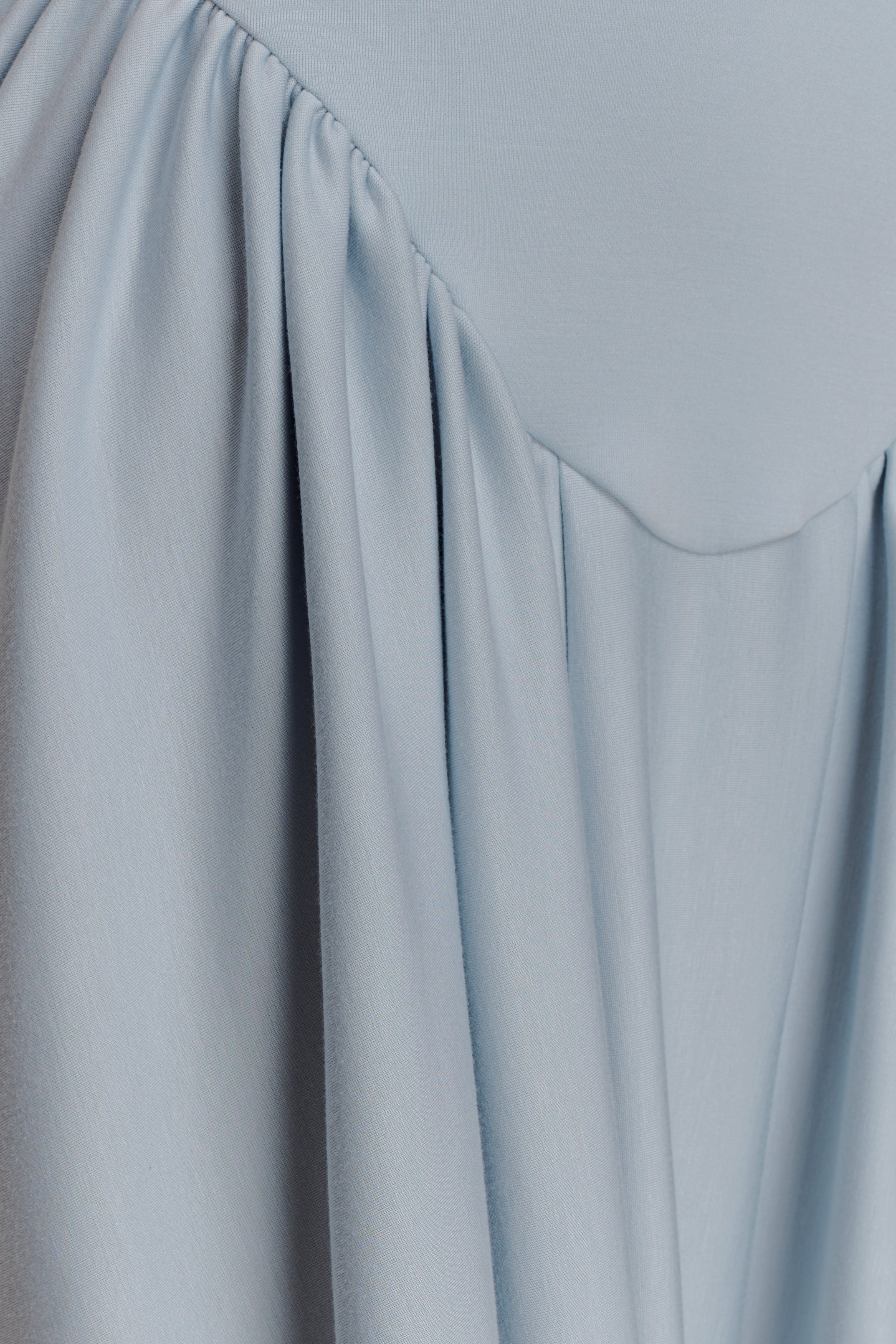 Angelina Scuba Halter Midi Dress - Pale Blue