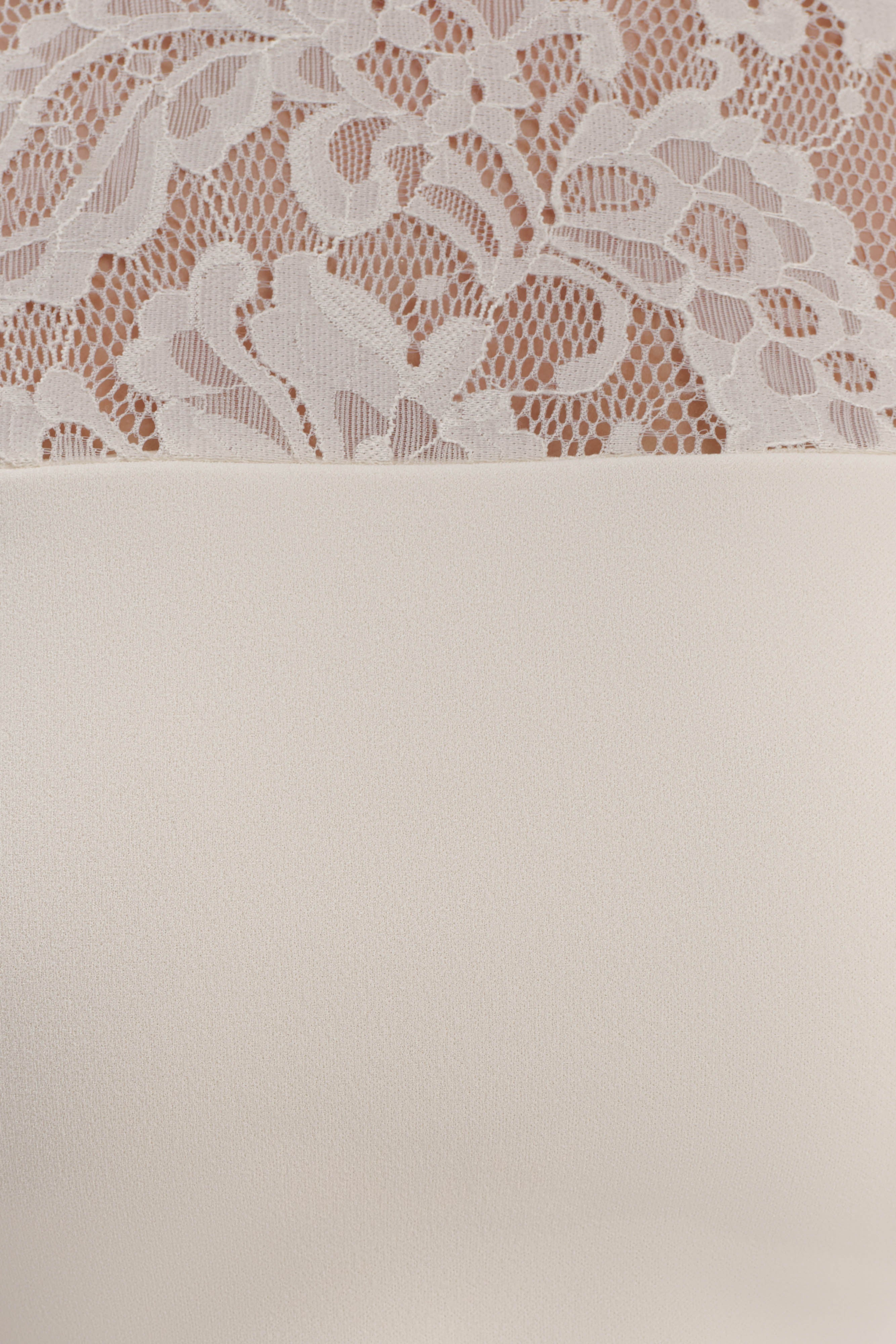 Aurelie Long Sleeve Lace Mini Dress - Ivory