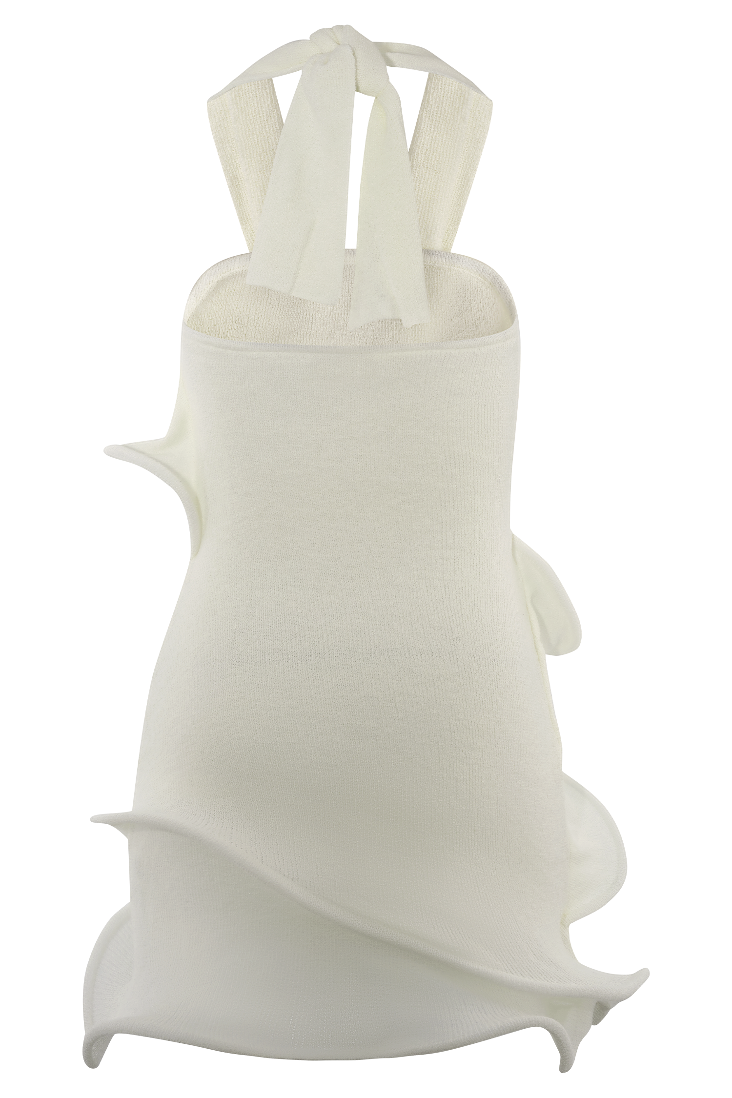 Caprice Halter Knit Mini Dress - White