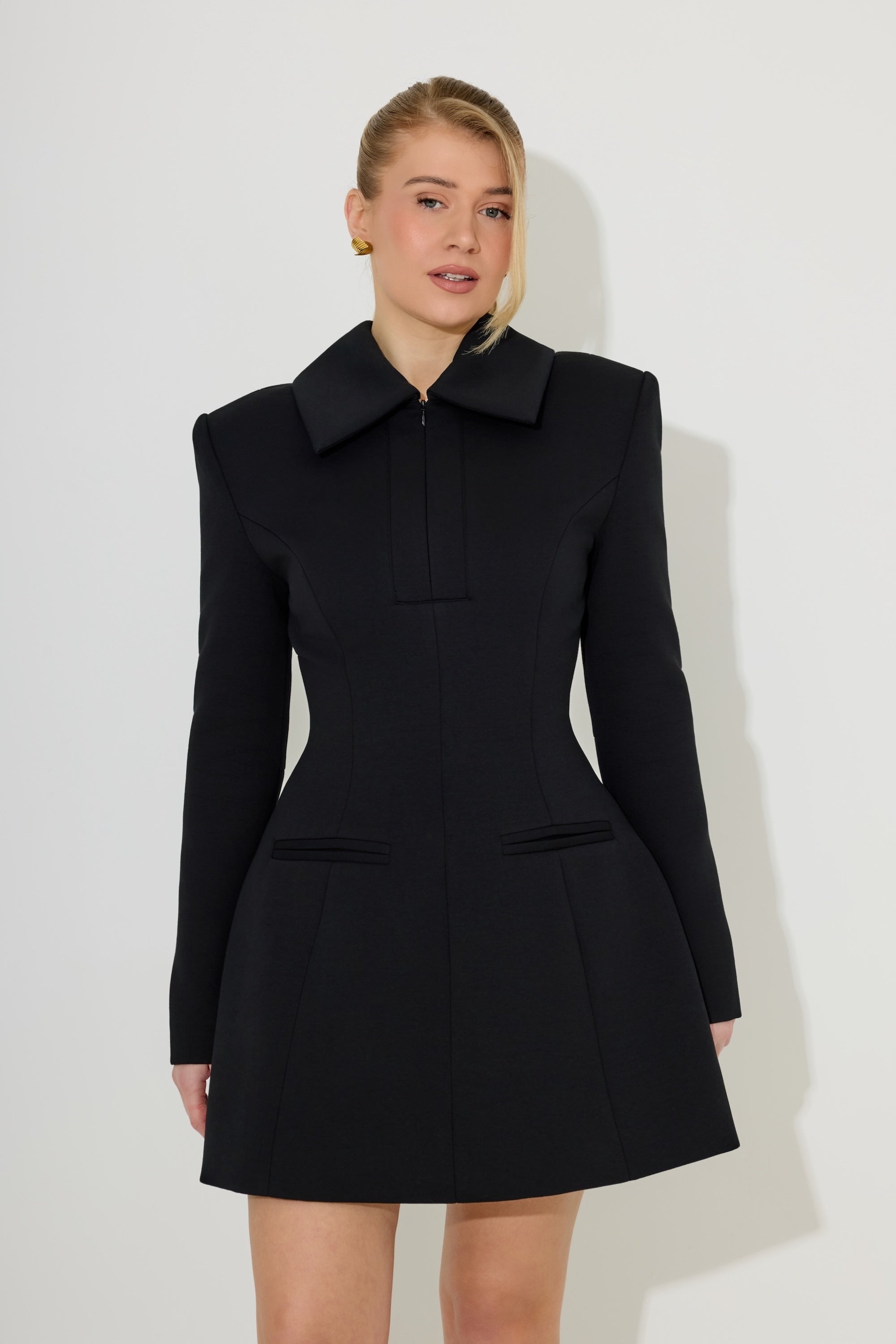 Zip Detail Mini Dress