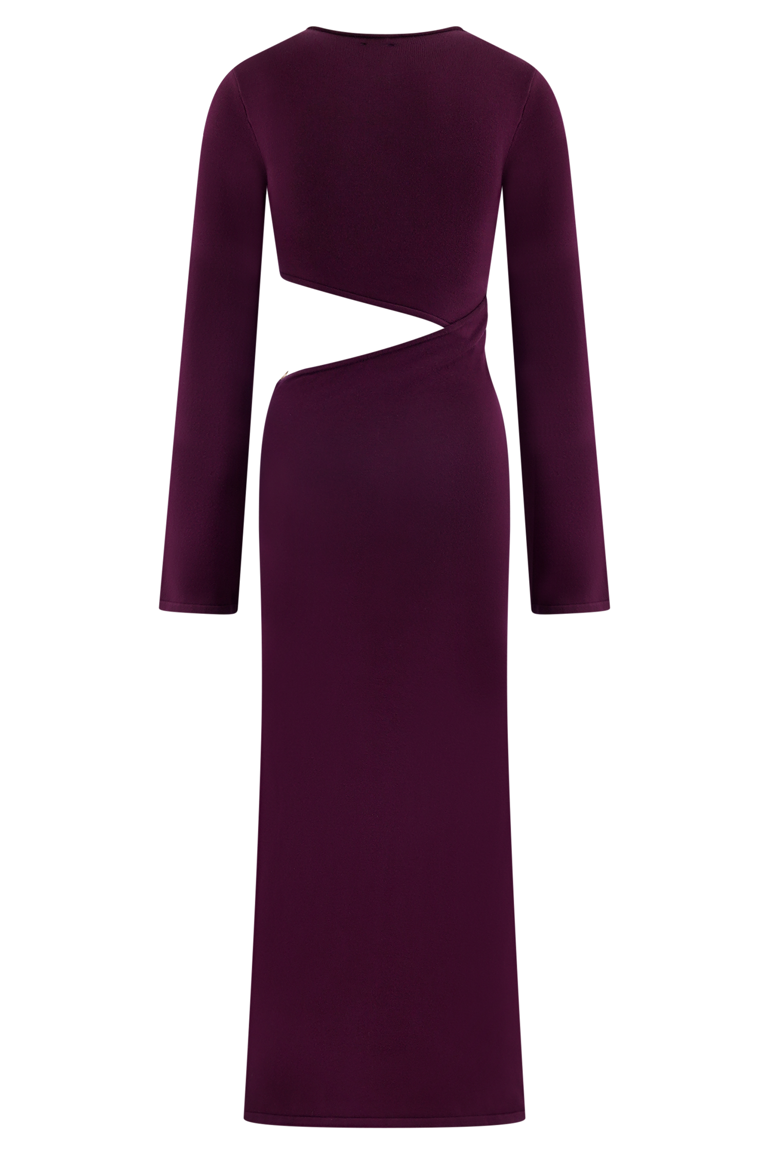 Azariah Long Sleeve Knit Midi Dress - Plum