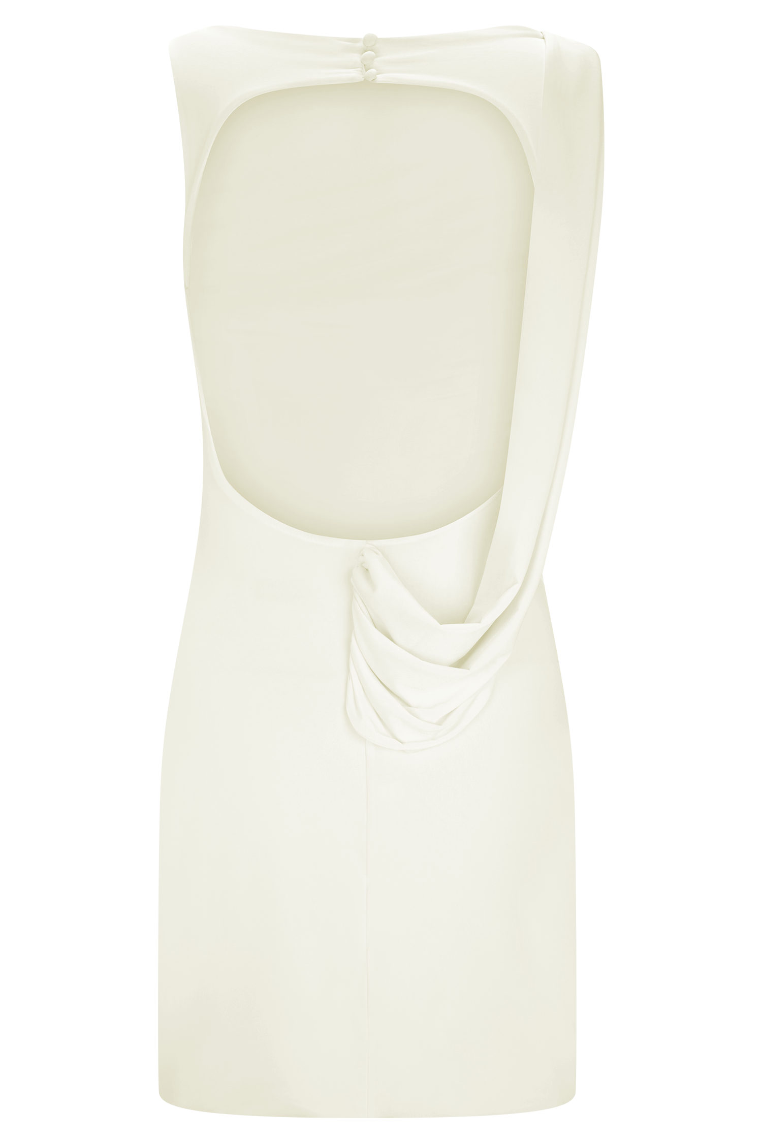 Henley Slinky Drape Mini Dress - Ivory