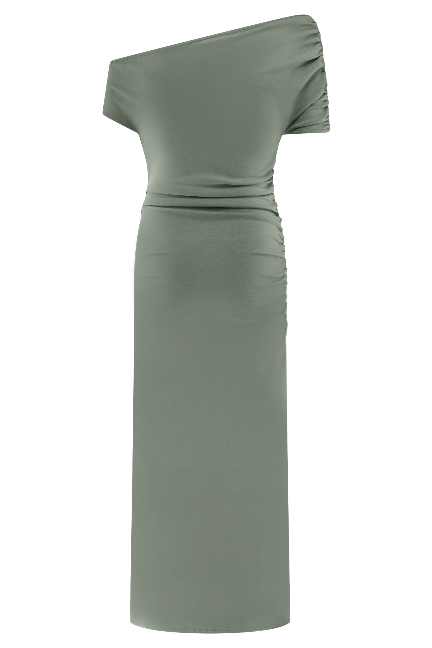 Kendra Scuba Jersey Midi Dress With Hardware - Sage